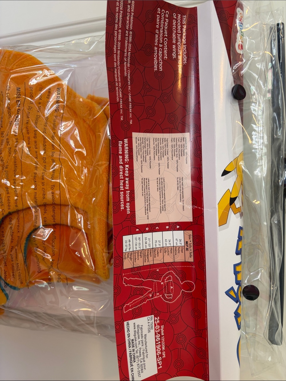 Charizard!! Boy 7/8!! Disguise Orange & Yellow Kids Costume - Picture 7 of 14